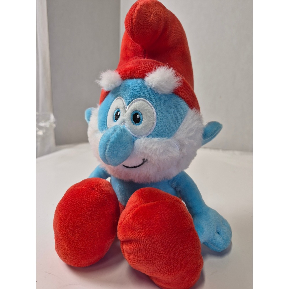 The Smurfs Papa Smurf Plush Stuffed Animal Red Blue 2023 SF-SMU30 12 Inch